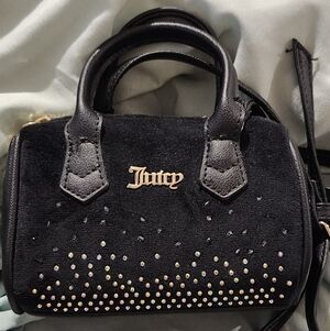 Juicy Couture Black Mini Bag with Gold Logo